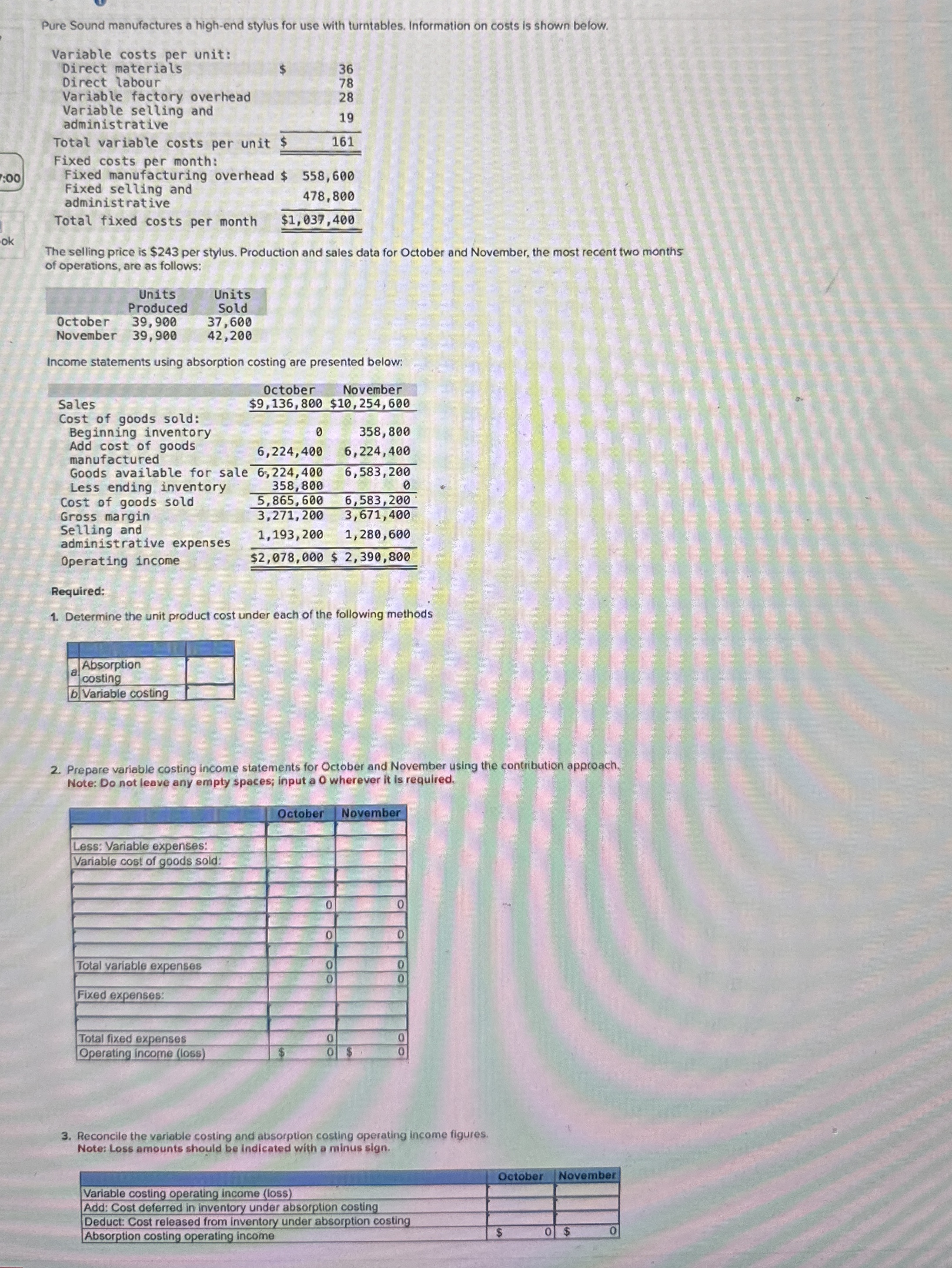 Need the answer for all