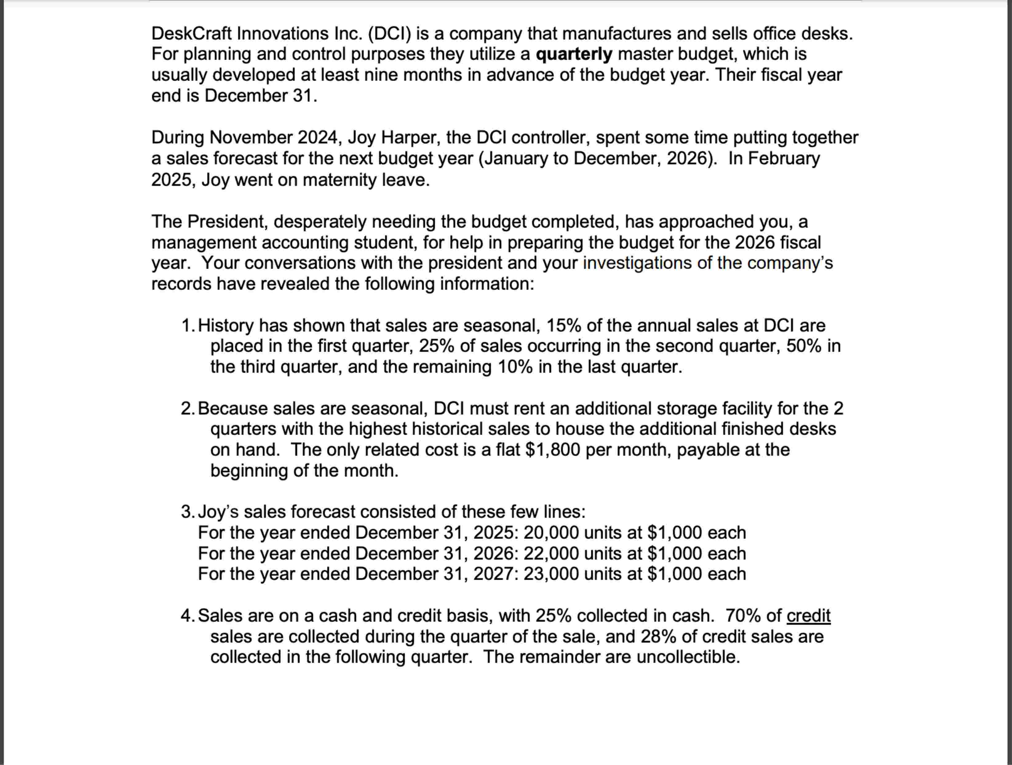 DeskCraft Innovations Inc. ( DCI ) is a company