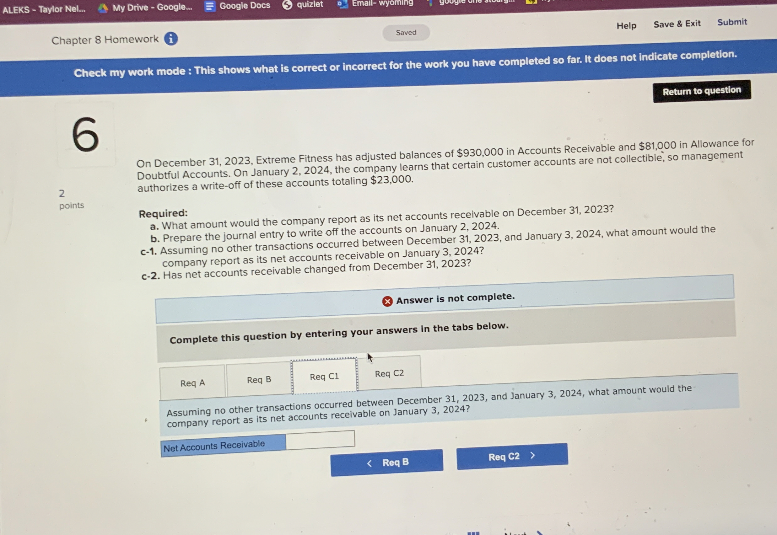 ALEKS - Taylor Nel... My Drive - Google... Google