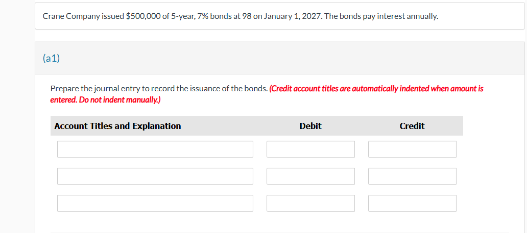 Crane Company issued \ $ 5 0 0 , 0 0 0 of 5 -