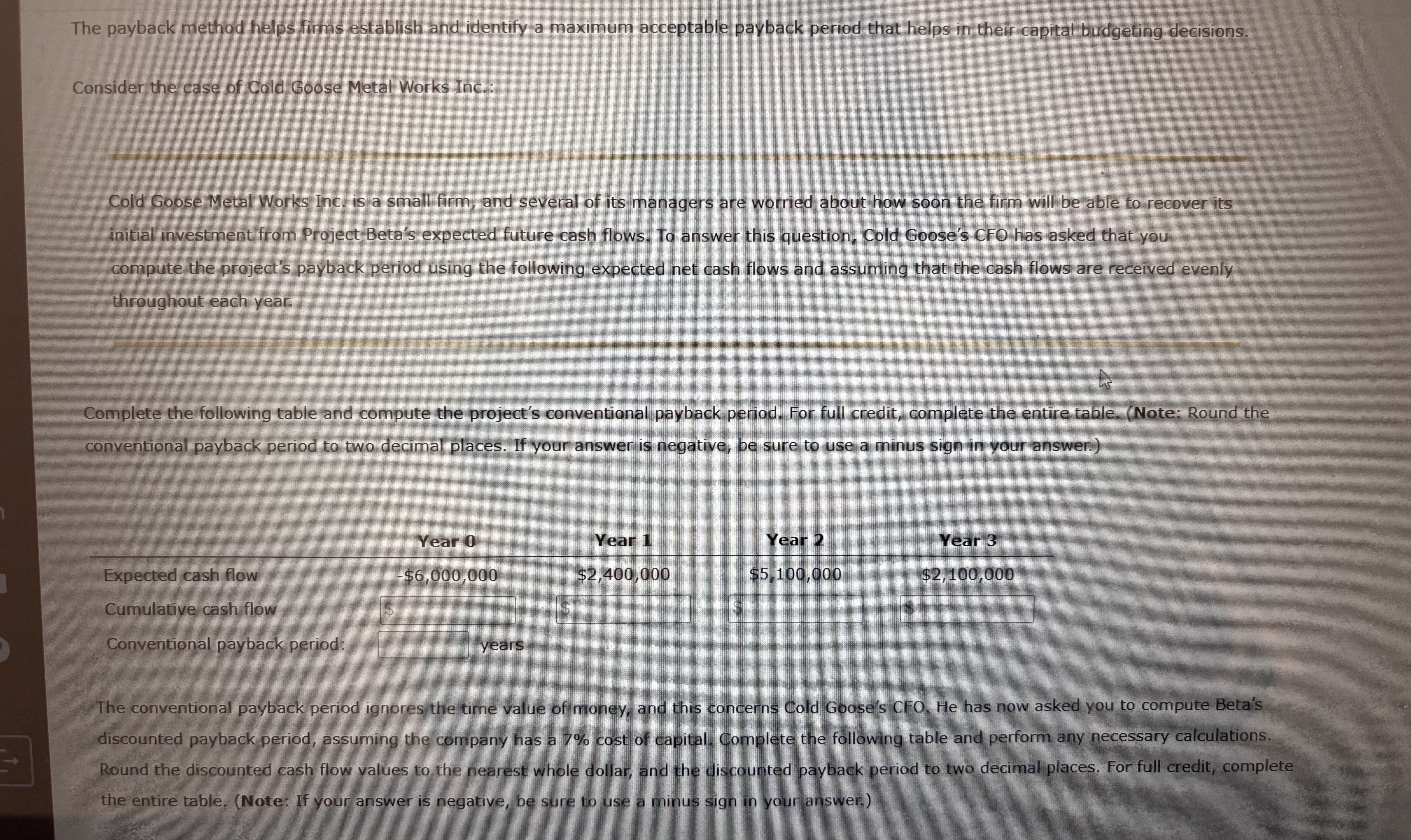 The payback method helps firms