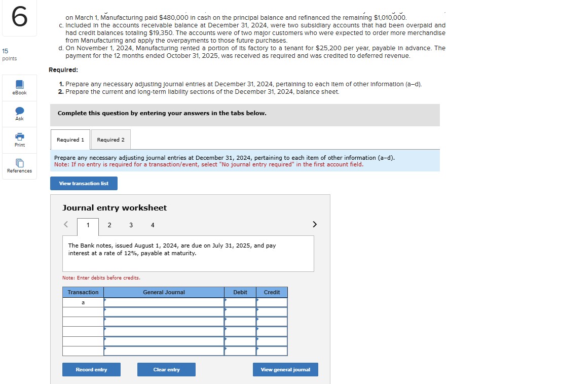 Problem 1 3 - 4 ( Algo ) Various liabilities;