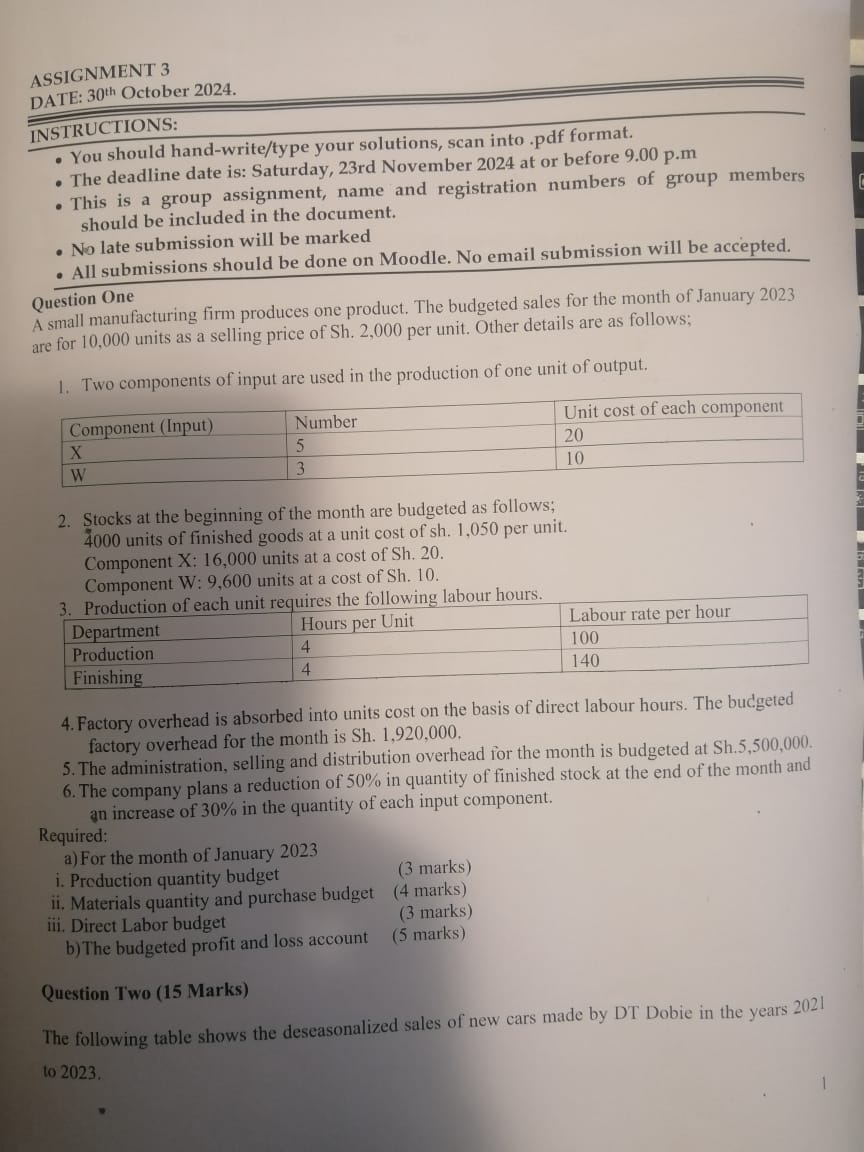 ASSIGNMENT 3 DATE: 3 0 \ ( { } ^ { \ text { th }