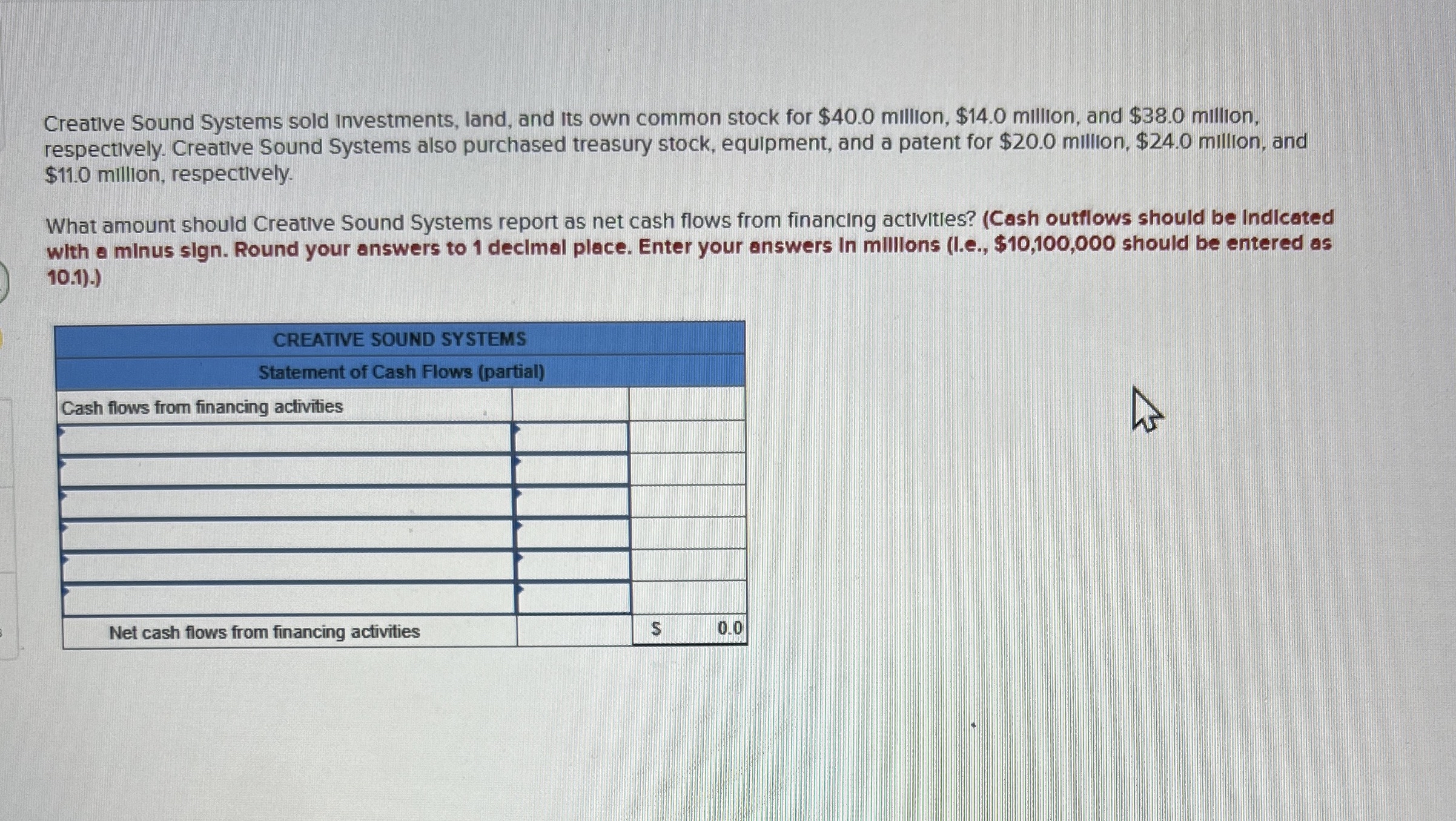 Fill out the chart below