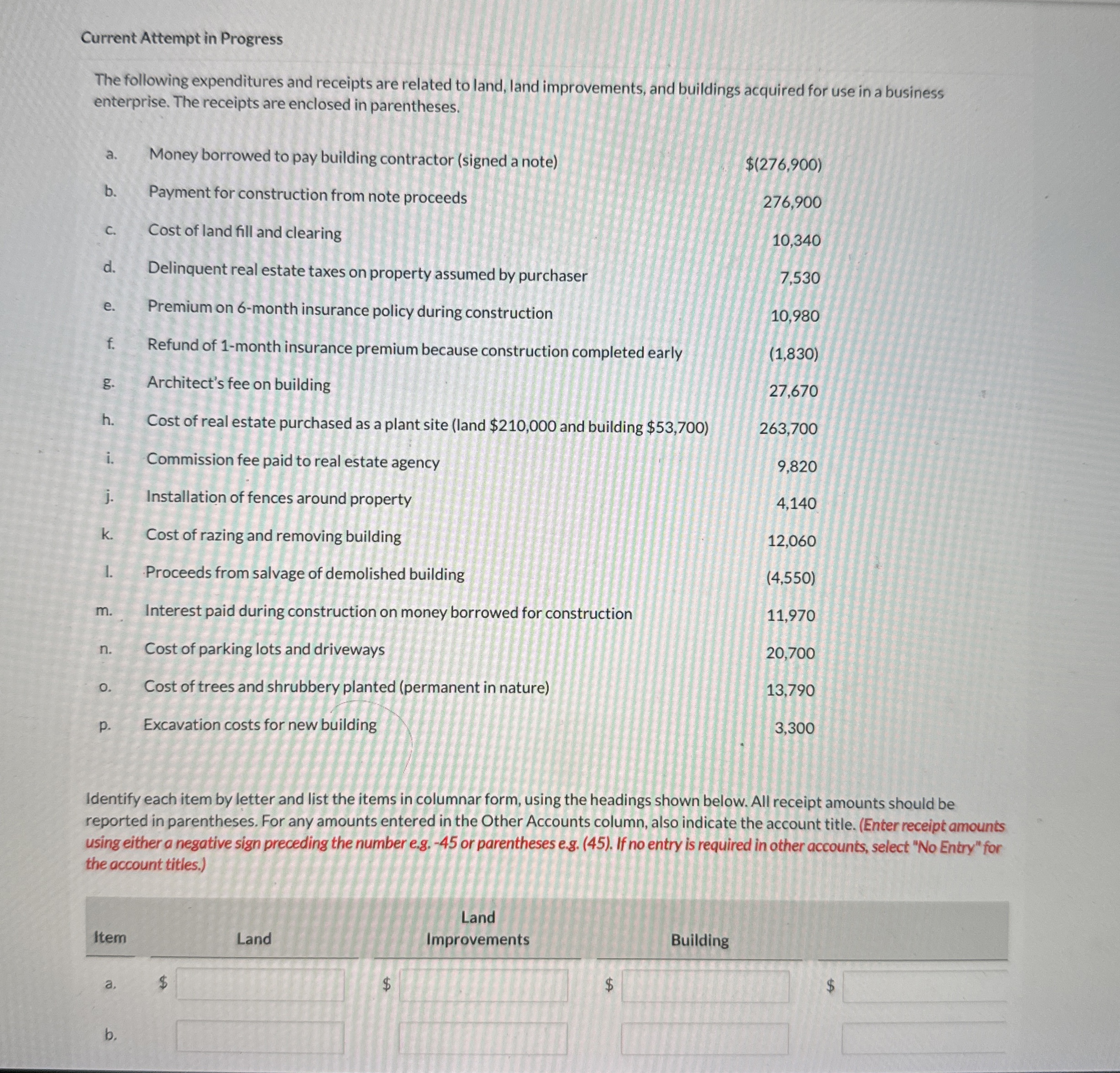 Current Attempt in Progress The following