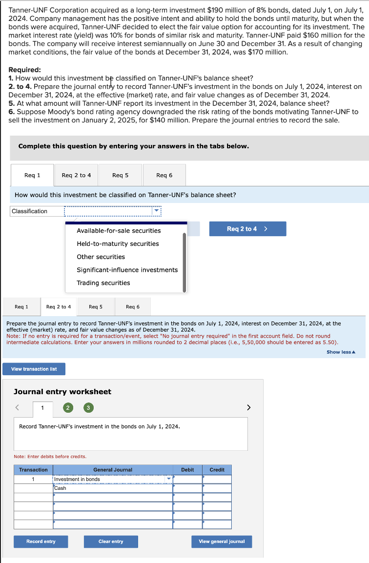 Tanner - UNF Corporation acquired as a long -