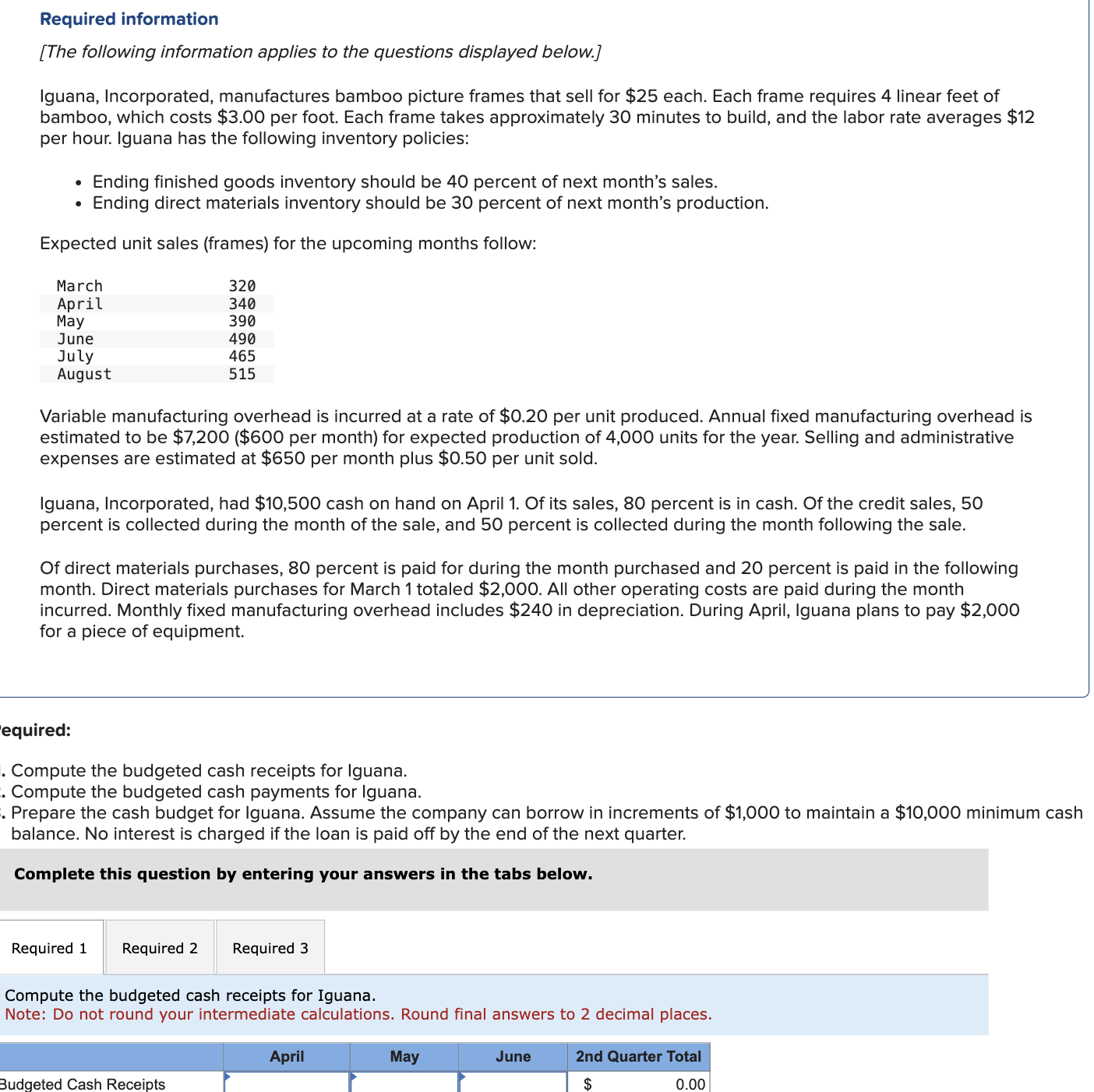 Required information Skip to question [ The