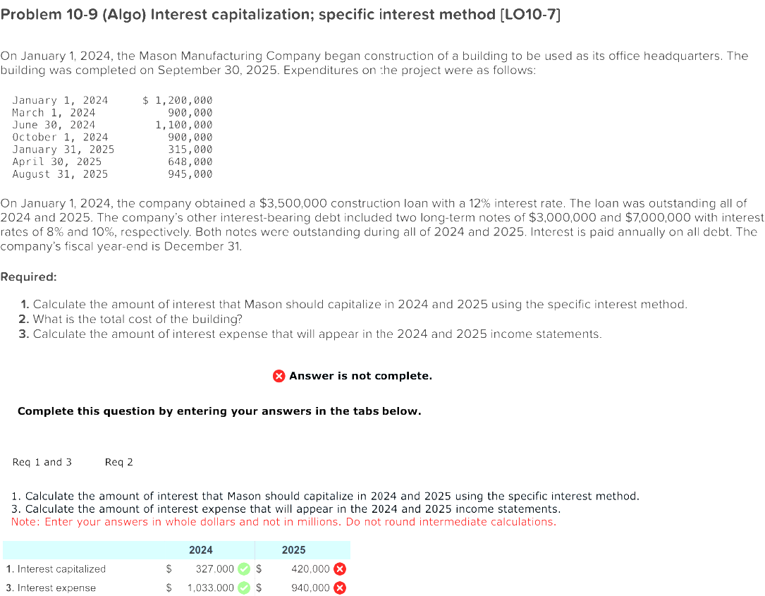 Problem 1 0 - 9 ( Algo ) Interest capitalization;