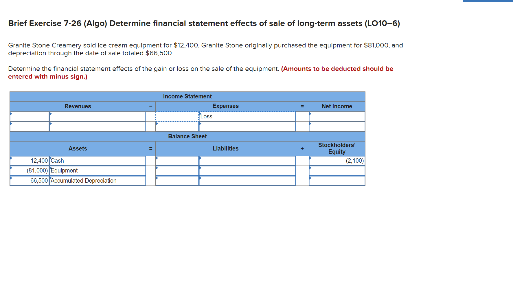 Brief Exercise 7 - 2 6 ( Algo ) Determine
