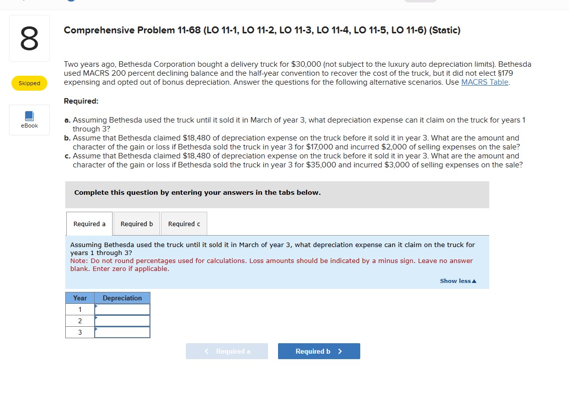 Comprehensive Problem 1 1 - 6 8 ( LO 1 1 - 1 , LO