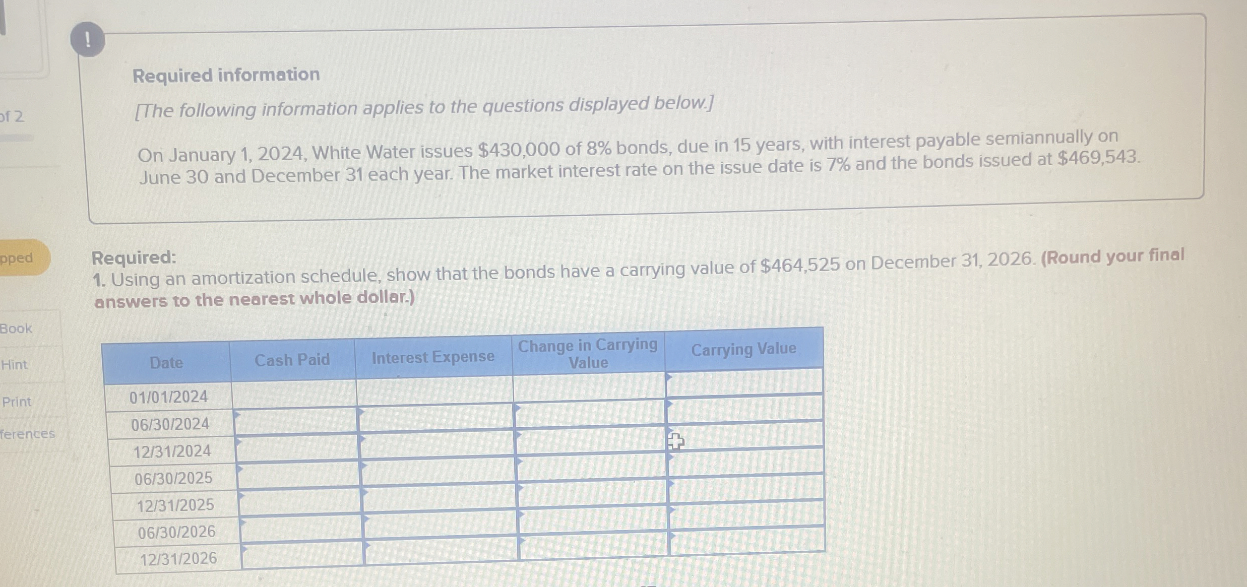 Required information [ The following information