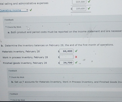 Fenancial Statements of a Manufacturing Firm The