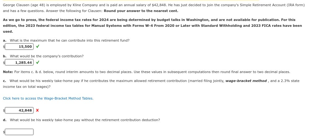 George Clausen ( age 4 8 ) is employed by Kline