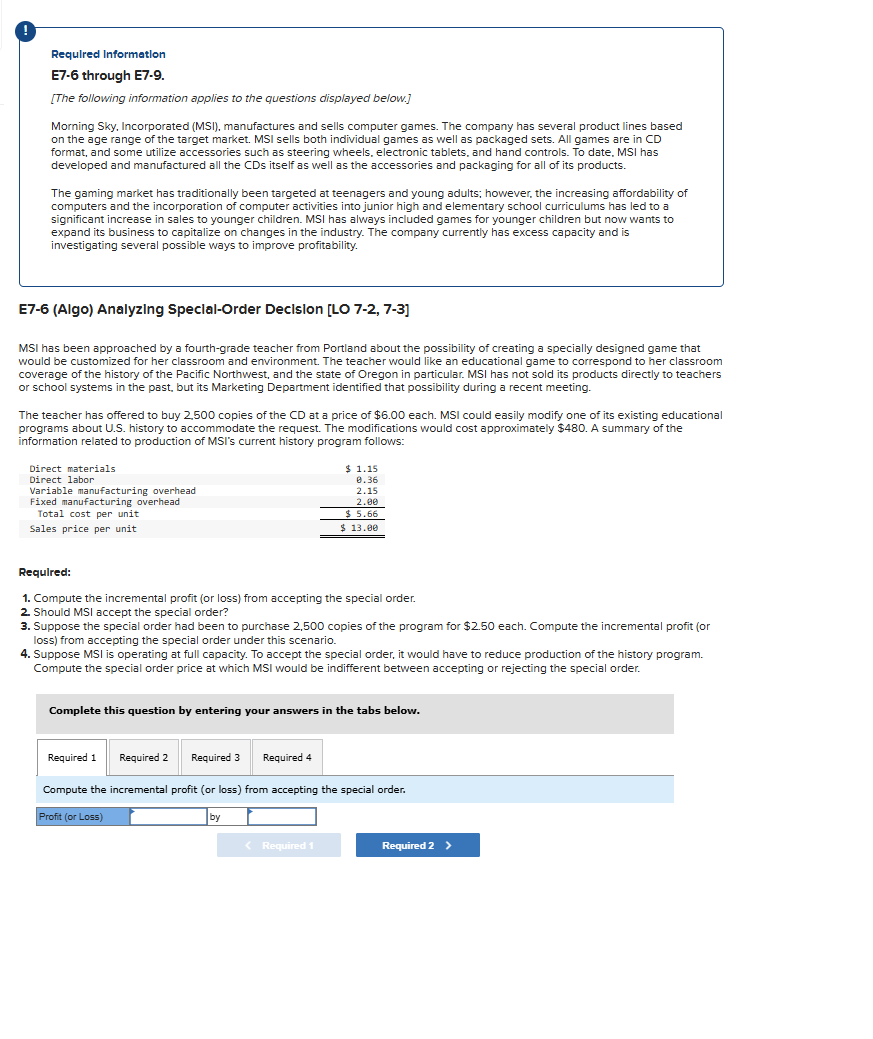 Required Informatlon E 7 . 6 through E 7 - 9 . [