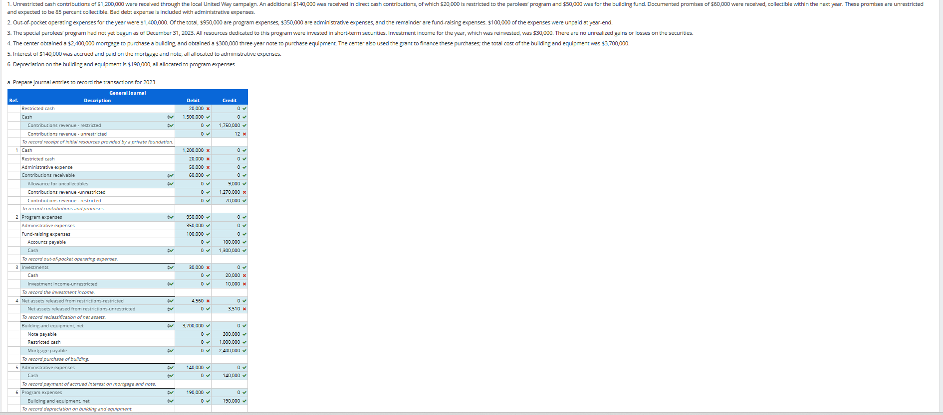 and expected t o b e 8 5 percent collectible. Bad