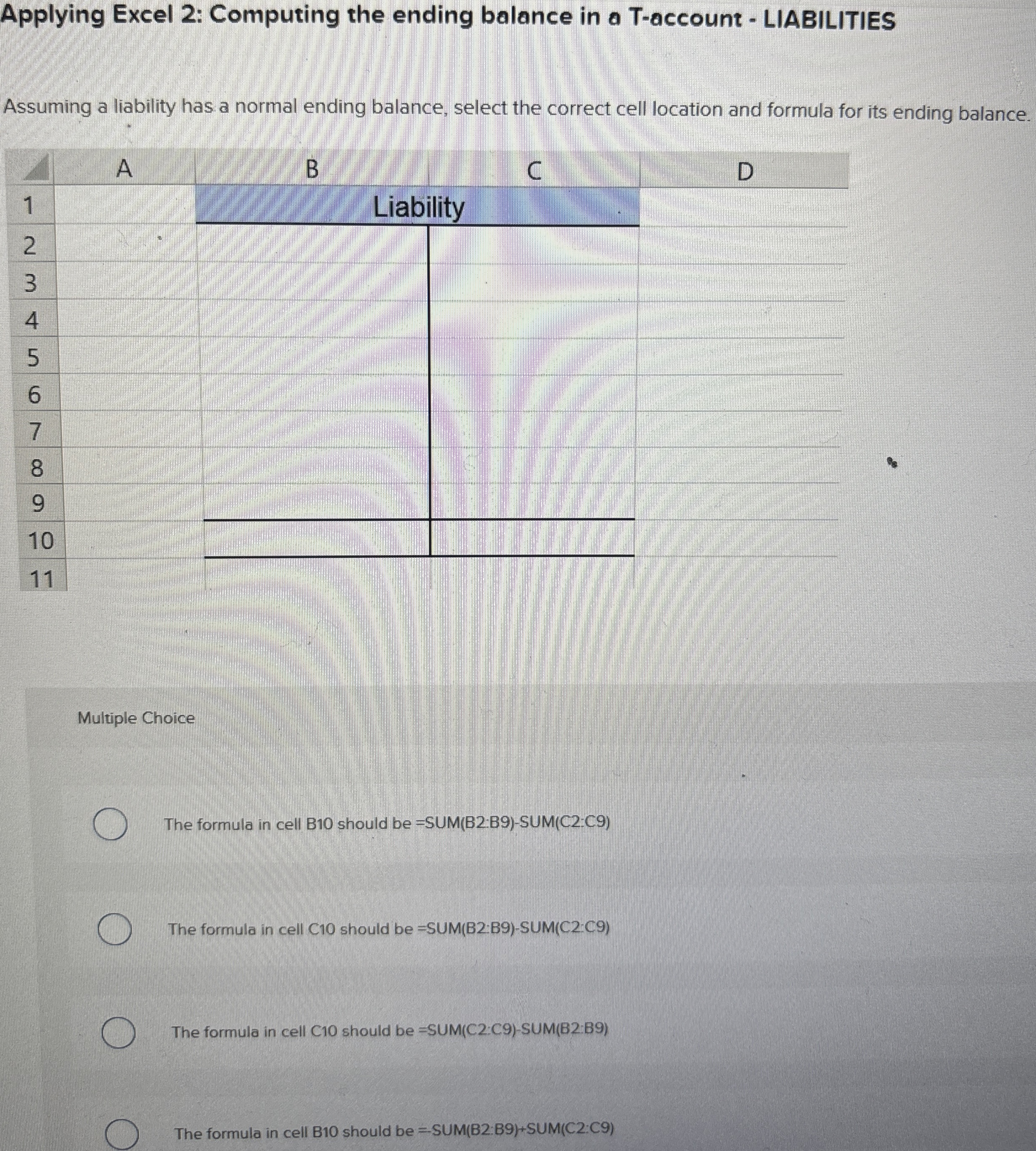 Applying Excel 2 : Computing the ending balance