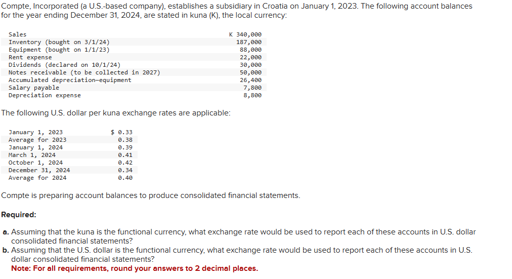 Compte, Incorporated ( a U . S . - based company