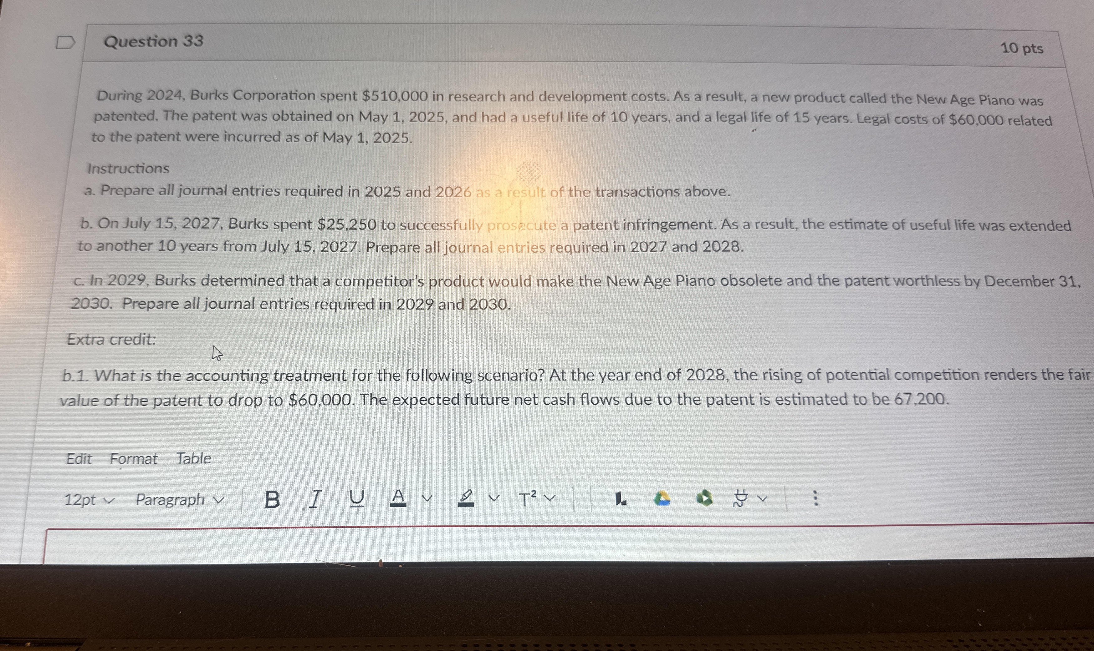 Question 3 3 1 0 pts During 2 0 2 4 , Burks