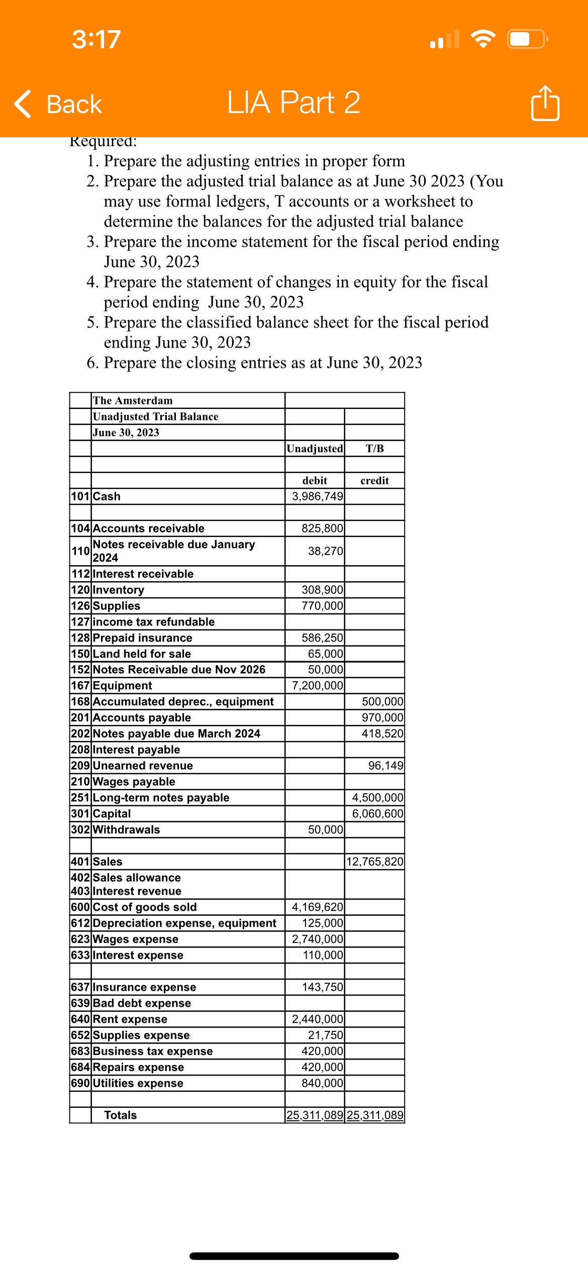 How to solve a ) of this problem 3 : 1 7 Back LIA