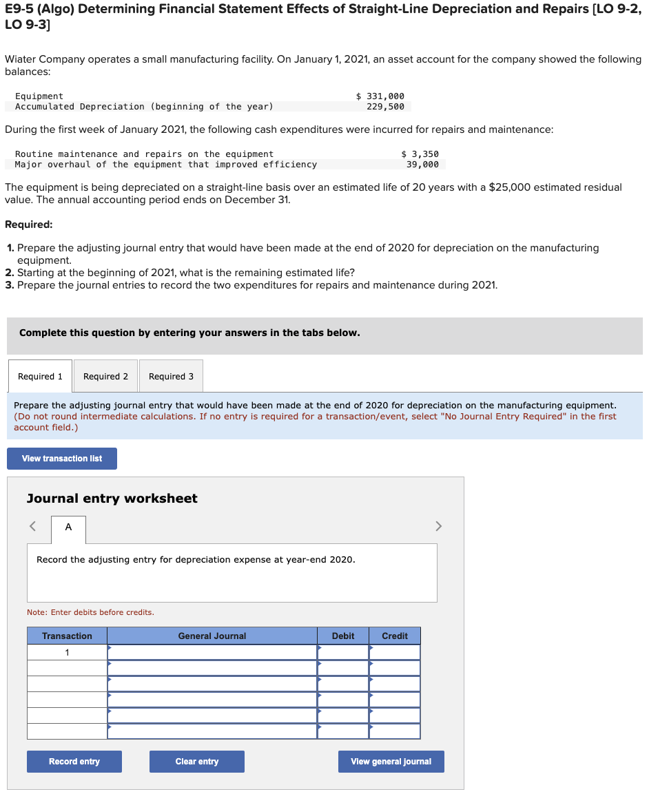 E 9 - 5 ( A l g o ) Determining Financial