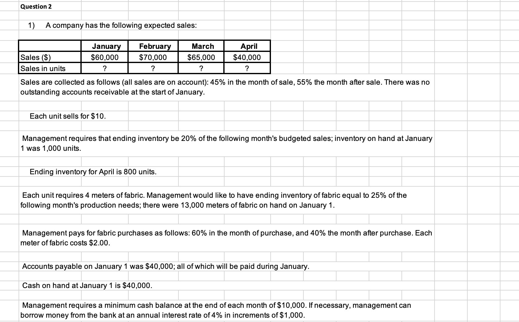 Can you please show calculations for each step in