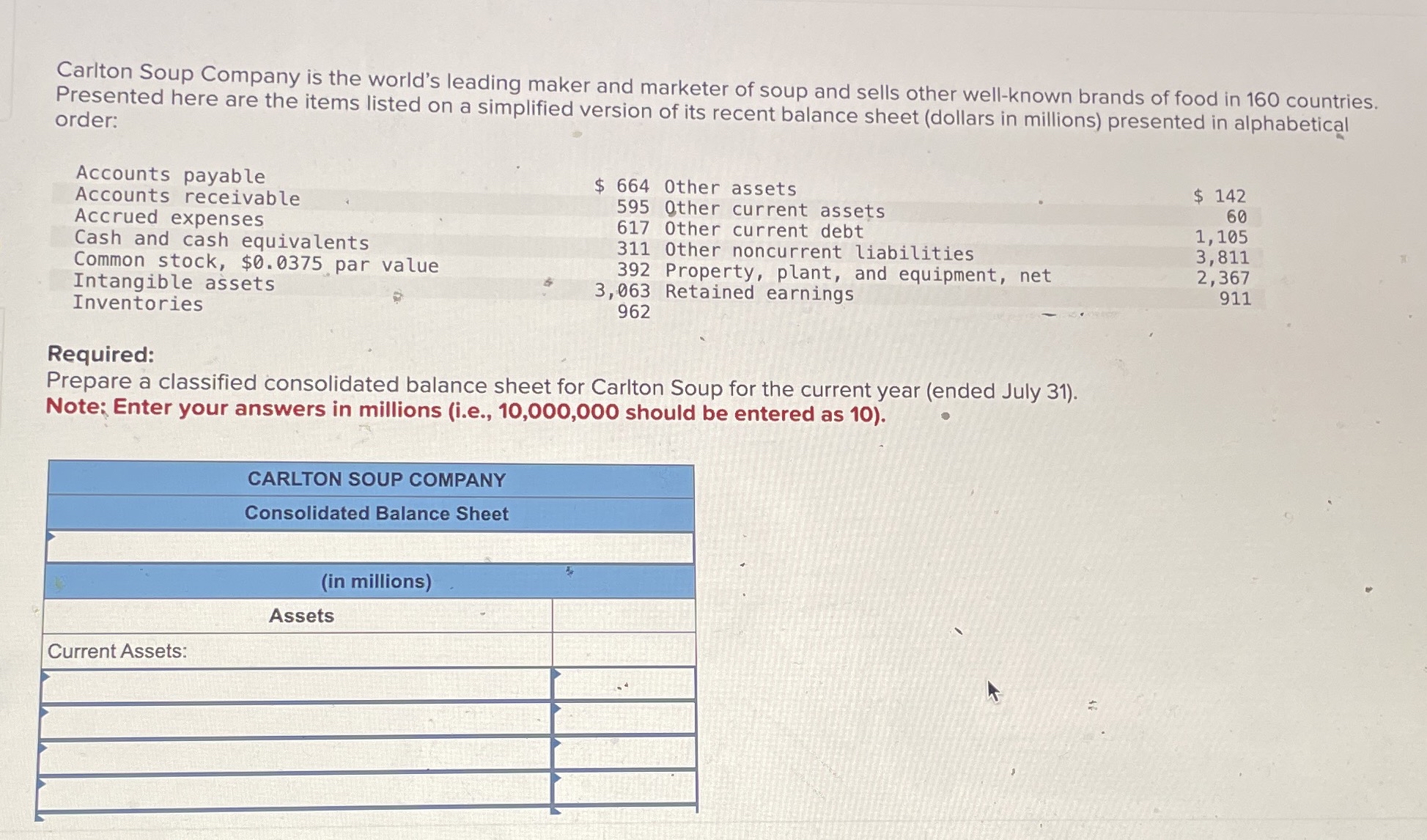 Carlton Soup Company is the world's leading maker