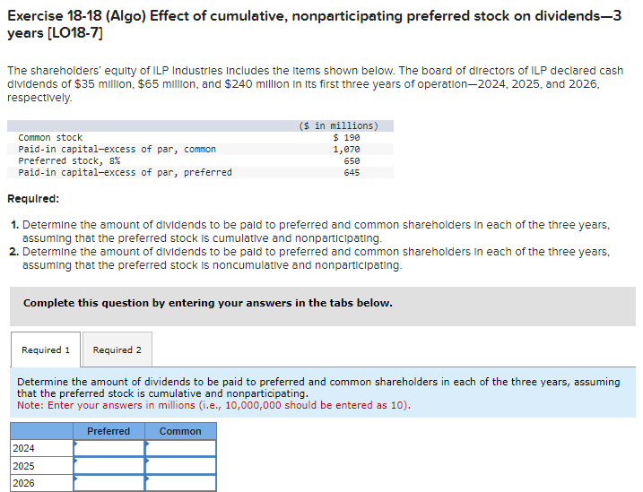 Exercise 1 8 - 1 8 ( Algo ) Effect of cumulative,