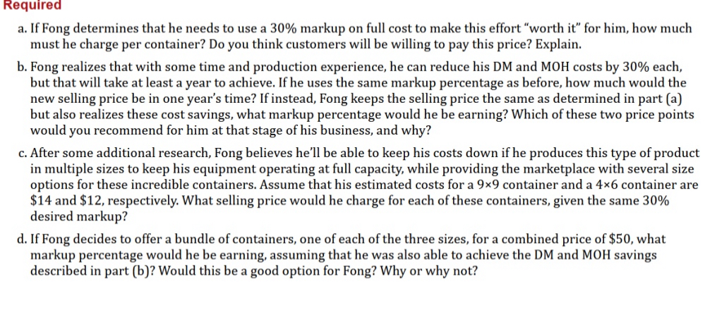 Analysis and Decision - Making Case Consider this