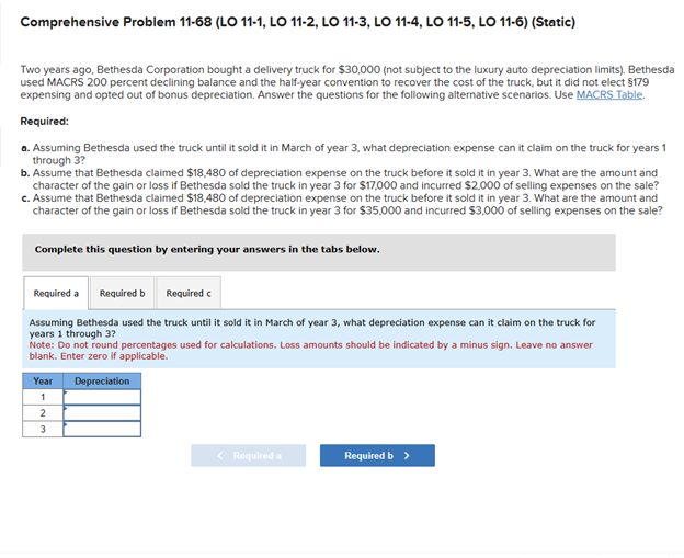 Comprehensive Problem 1 1 - 6 8 ( LO 1 1 - 1 , LO