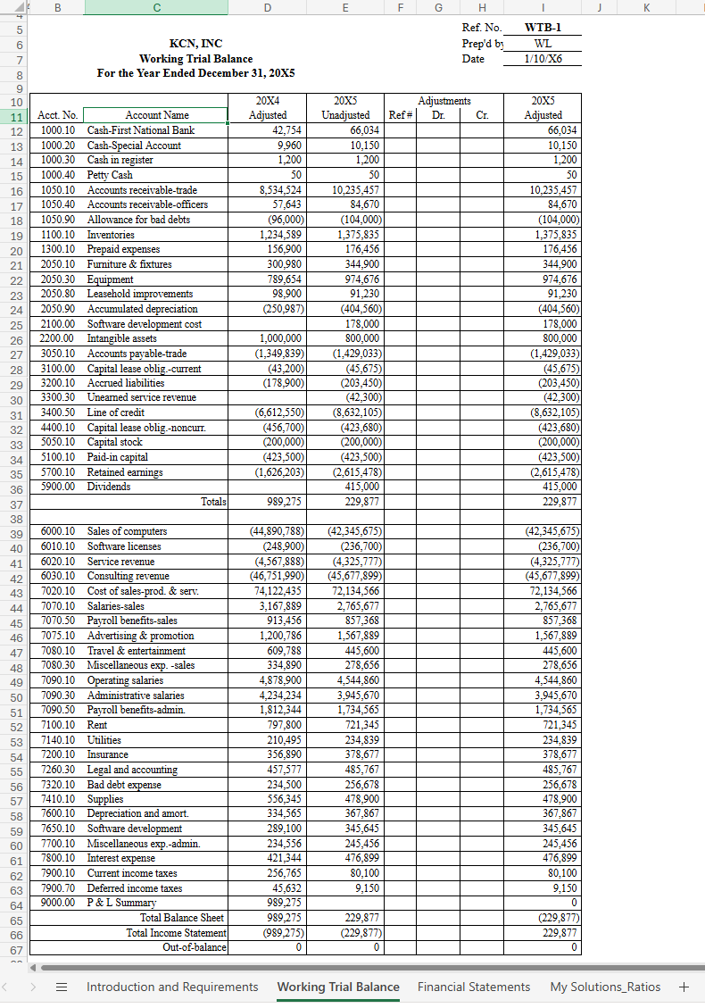 Excel Assignment 1 : with Excel In addition to