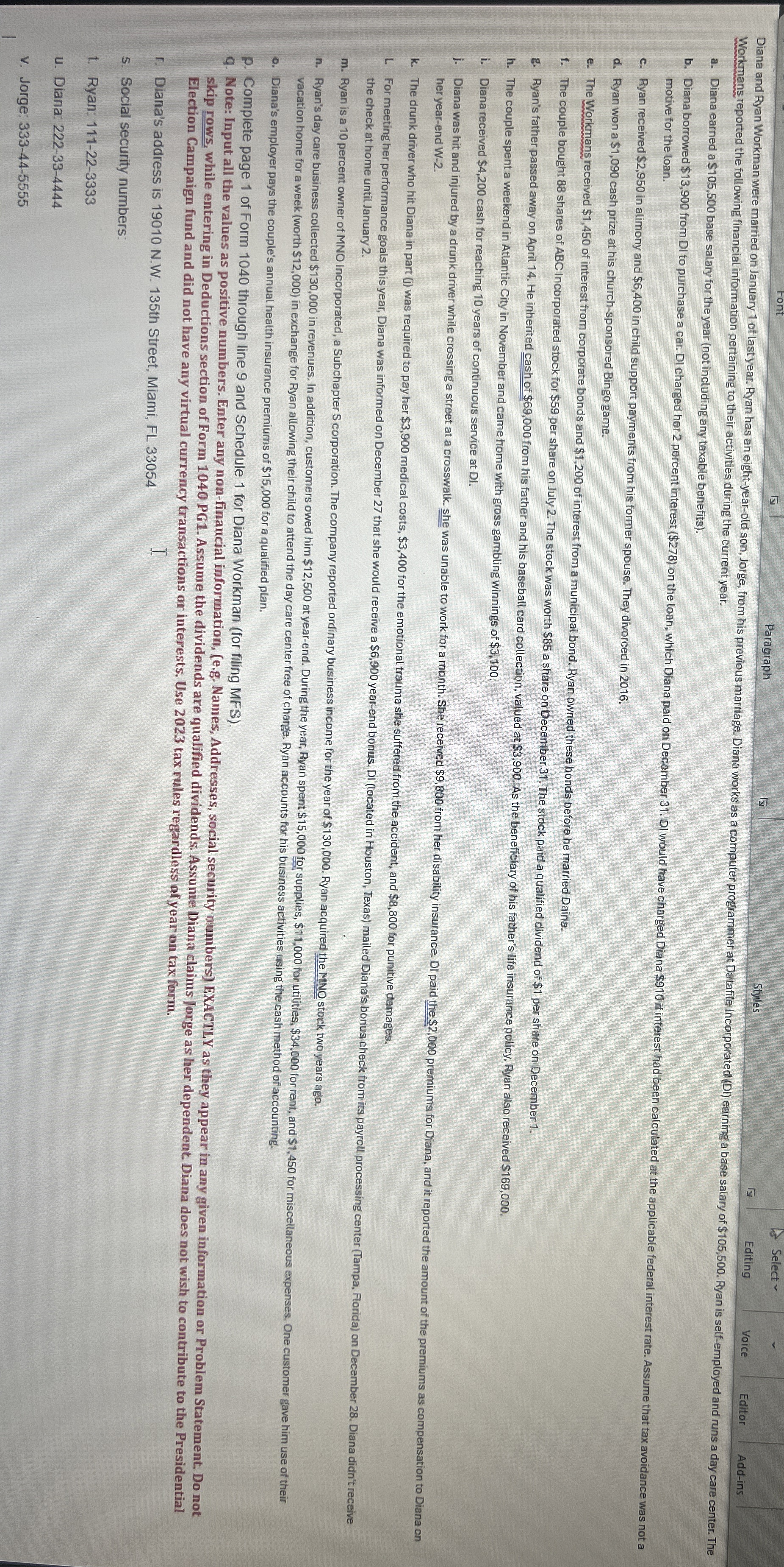 ront Paragraph Select Styles Editing Voice Editor