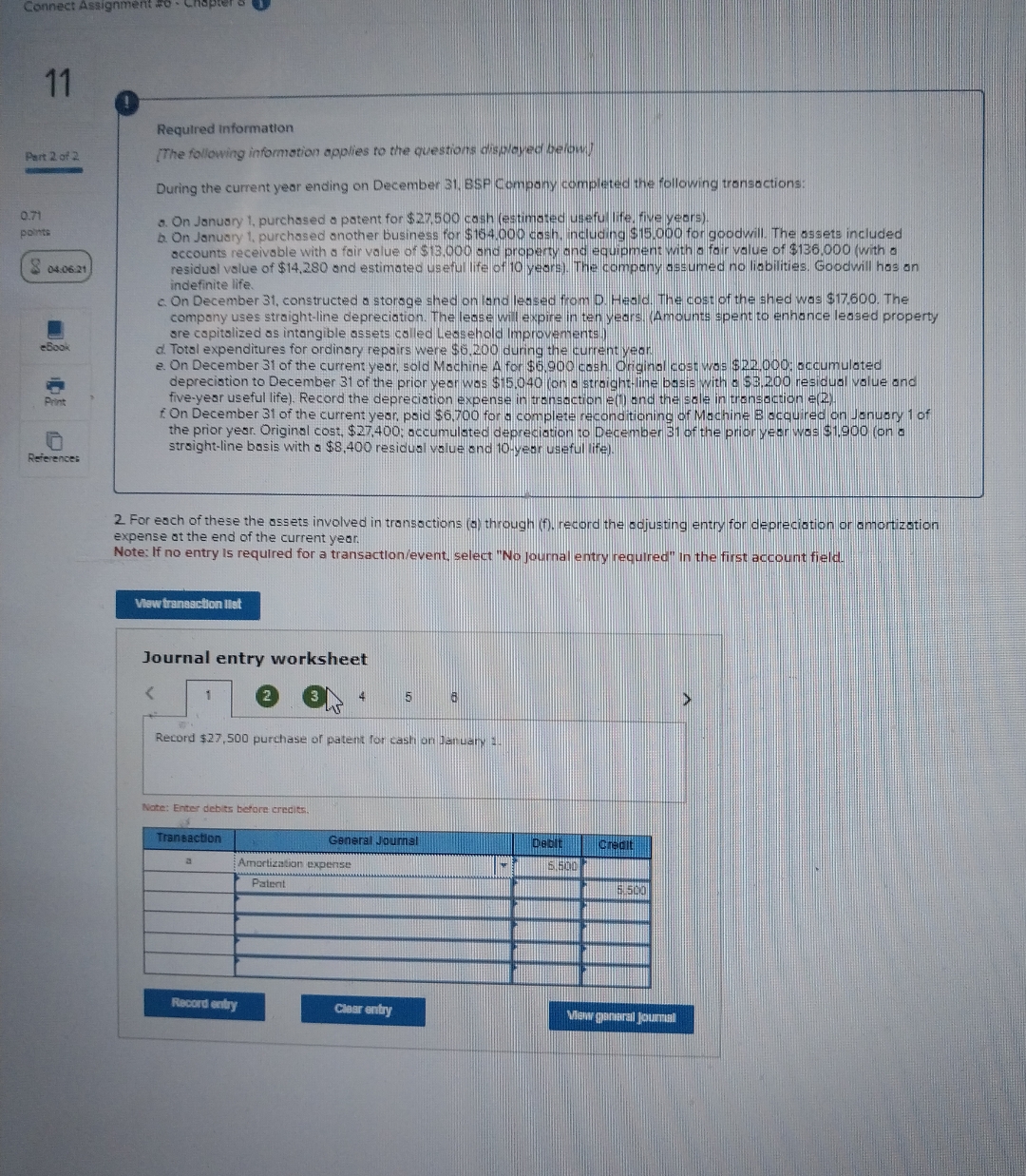 Connect Assignment wo - Chopter o 1 1 !