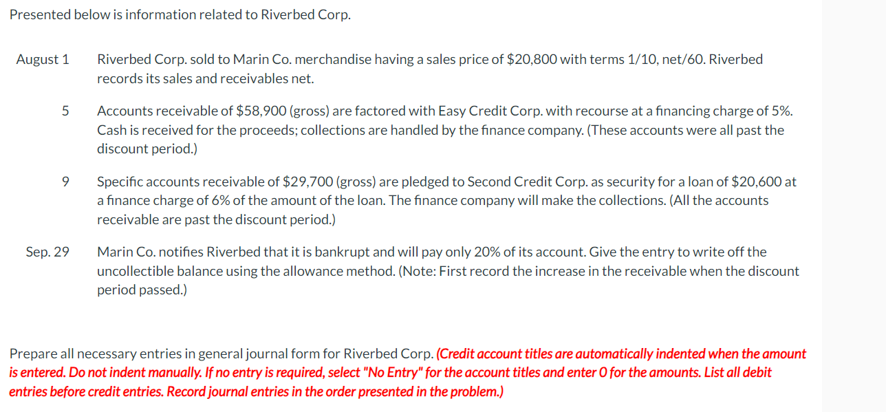 Presented below is information related to