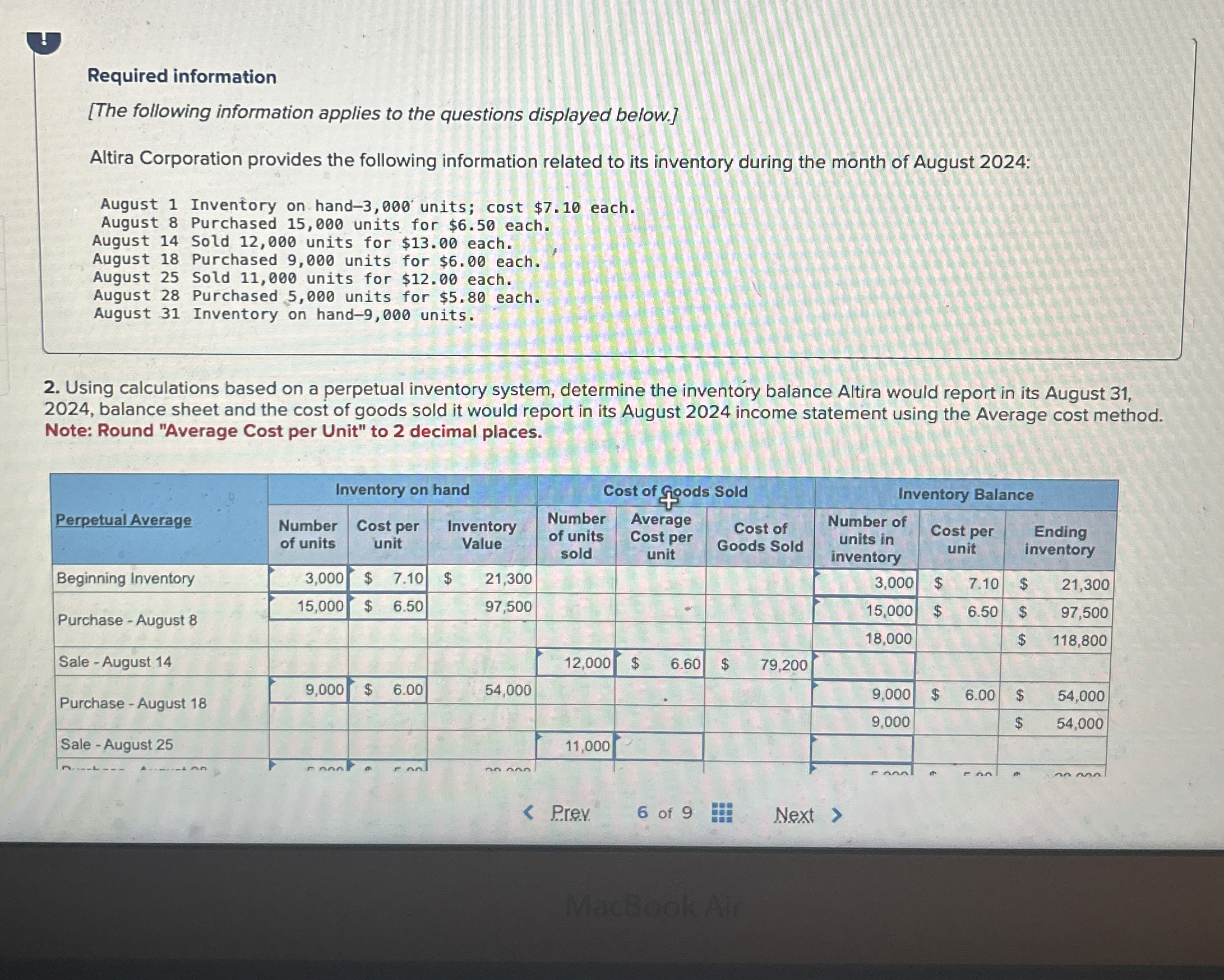 Required information [ The following information