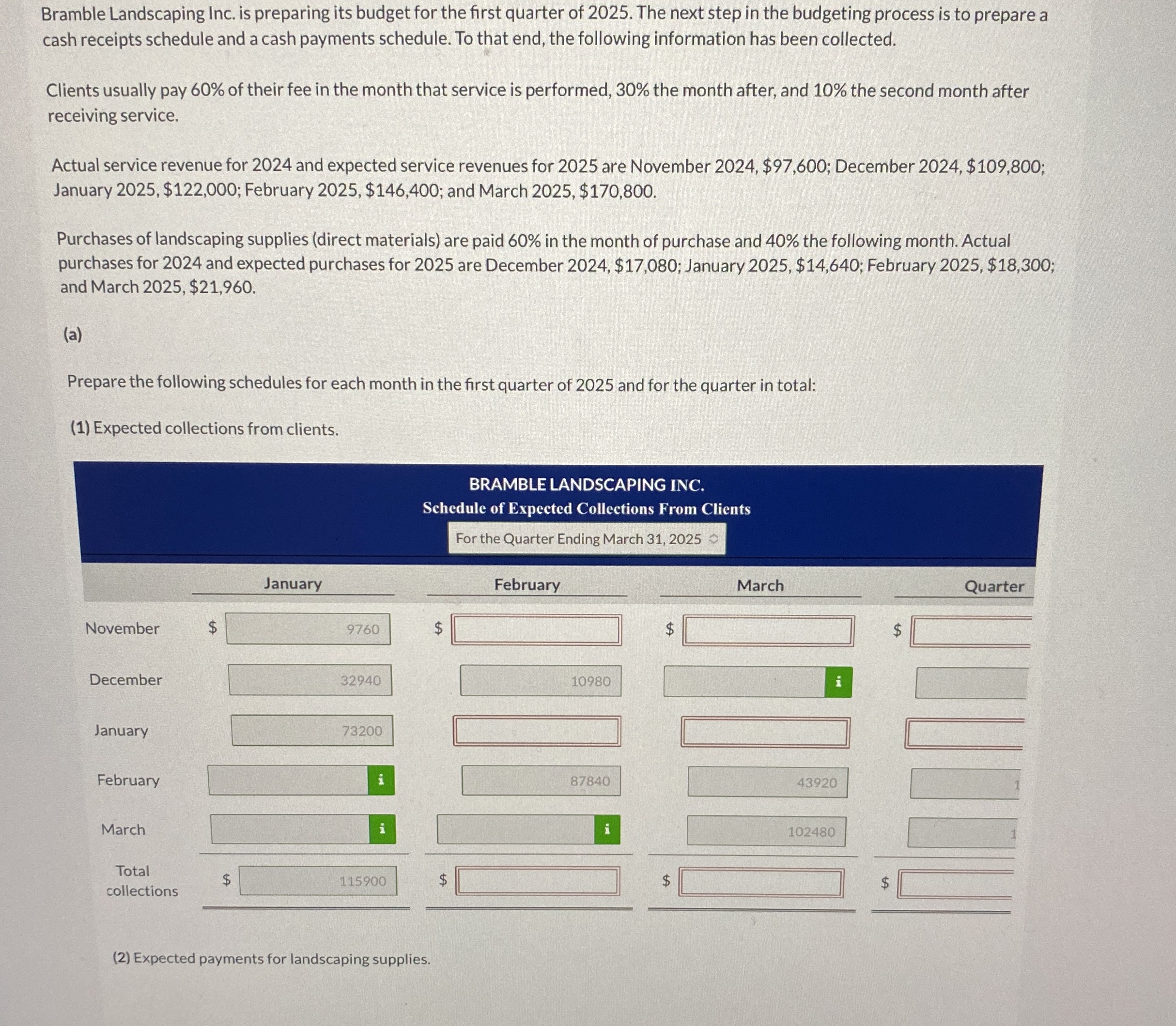 Four answer is partially correct. Bramble