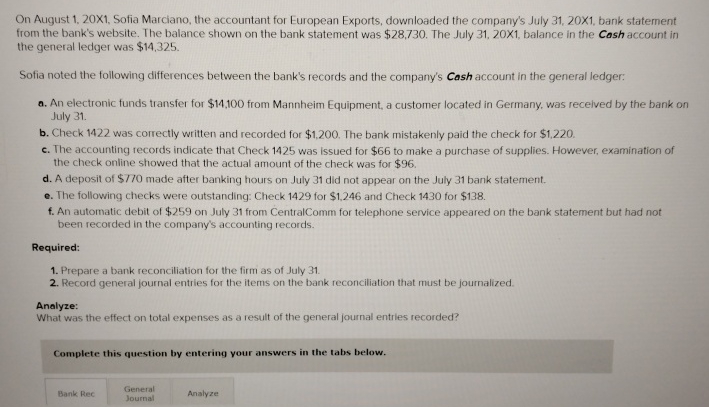 On August 1 , 2 0 X 1 , Sofia Marciano, the