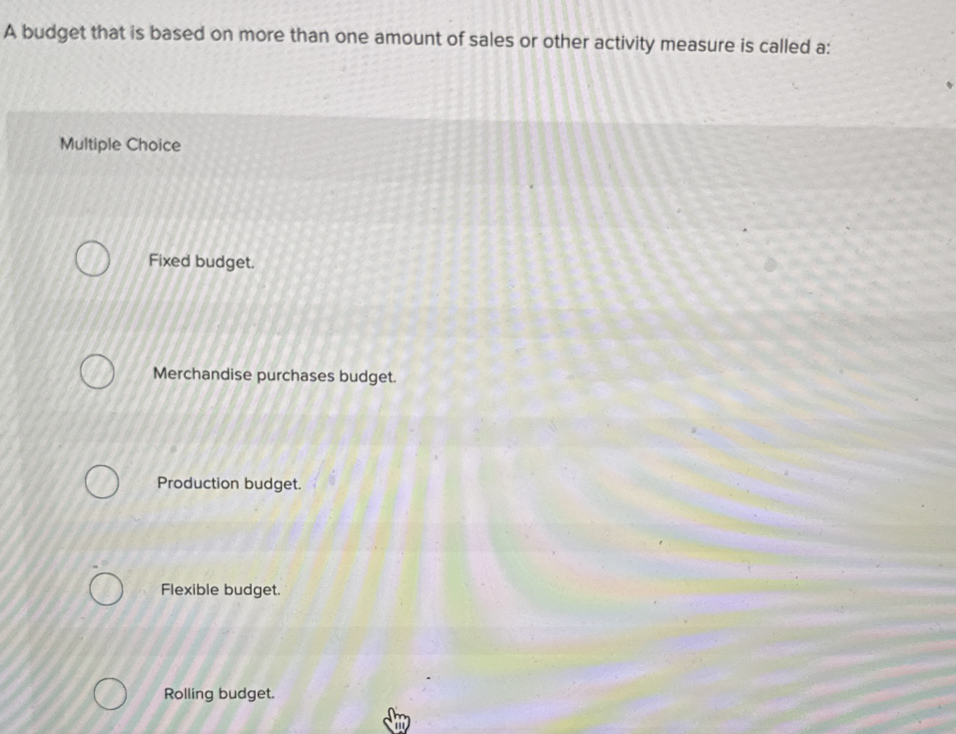The overhead cost variance is: Multiple Choice