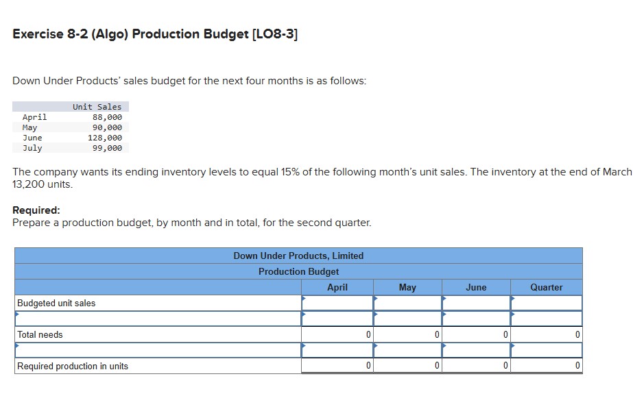 Answer and steps to the question below Exercise 8