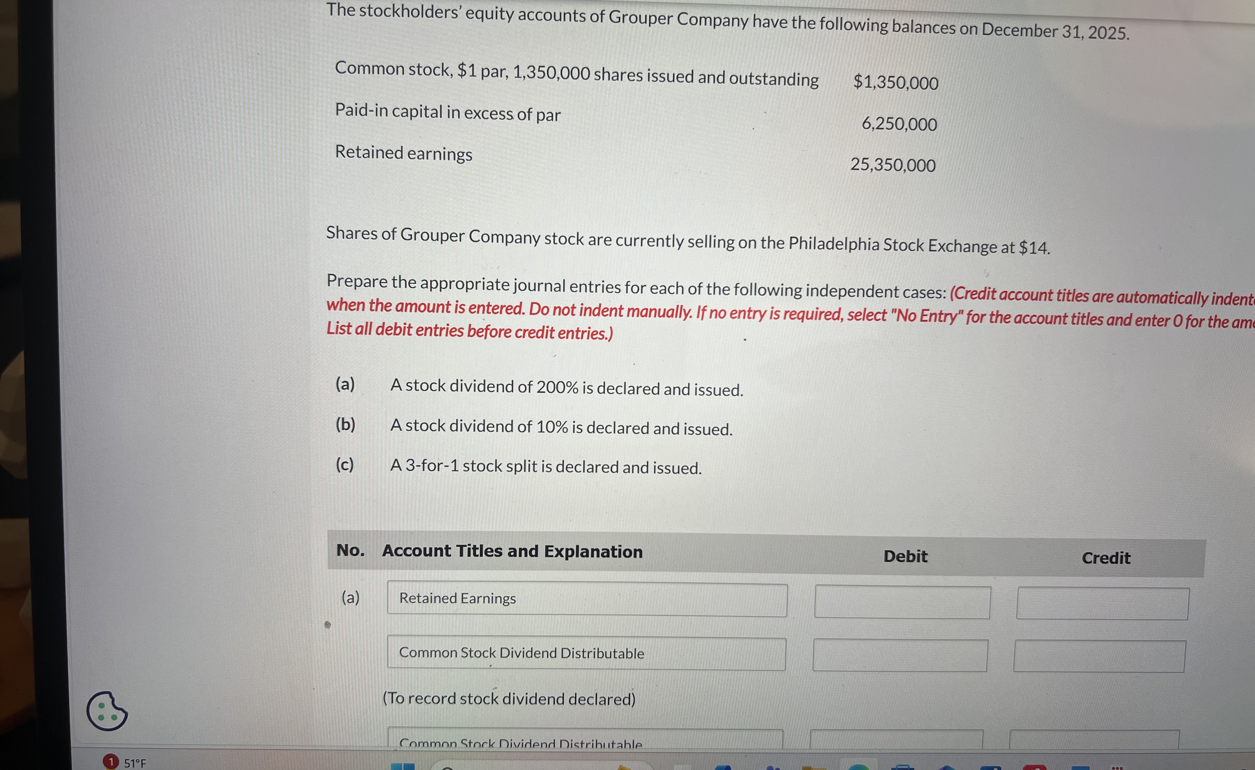 Common Stock Dividend Distributable ( To record