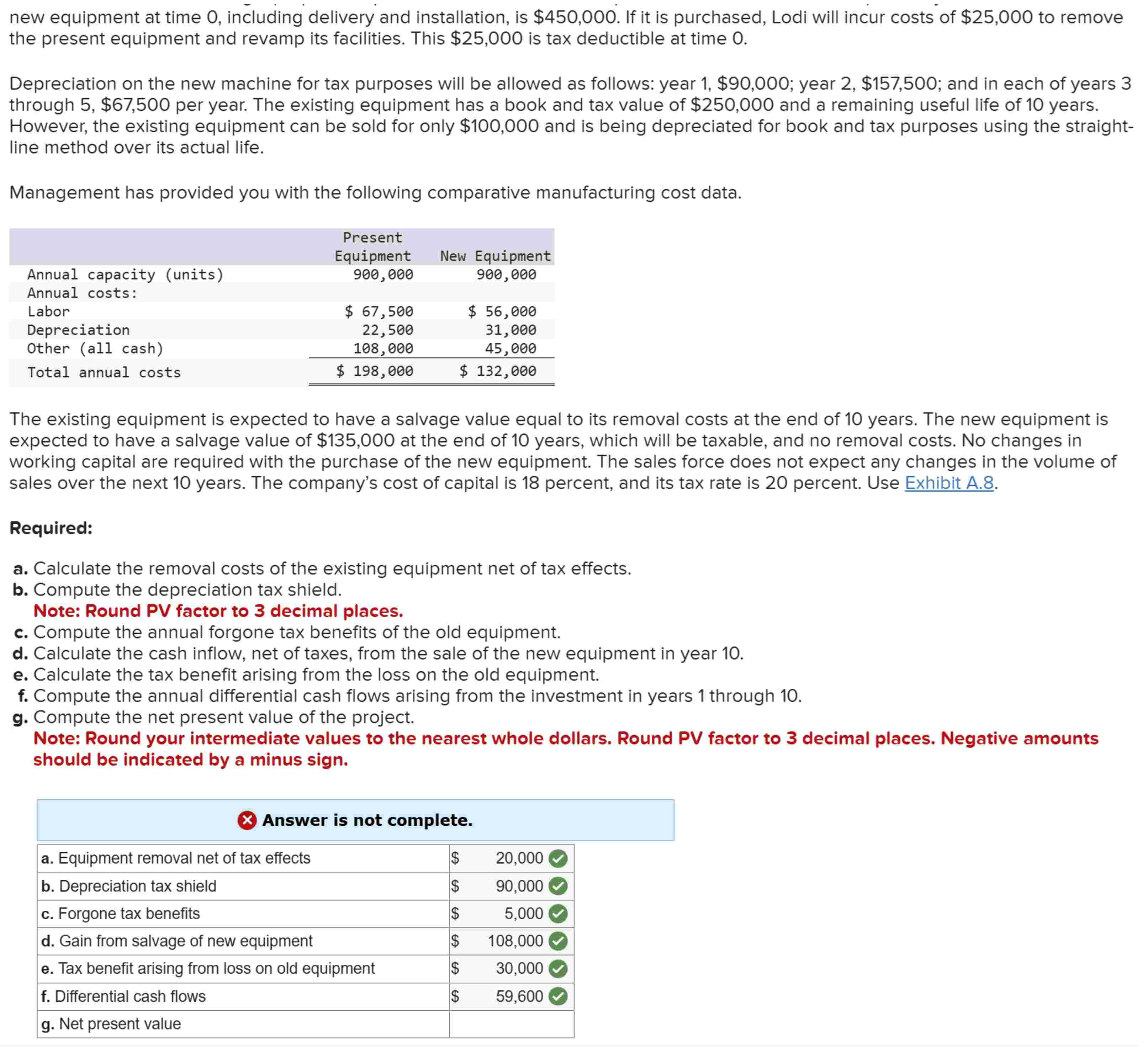 Problem A - 2 2 ( Static ) Compute Net Present