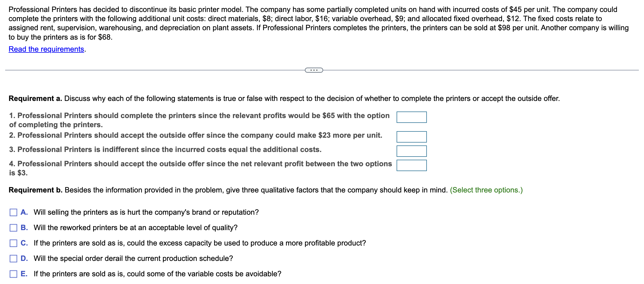 Professional Printers has decided to discontinue