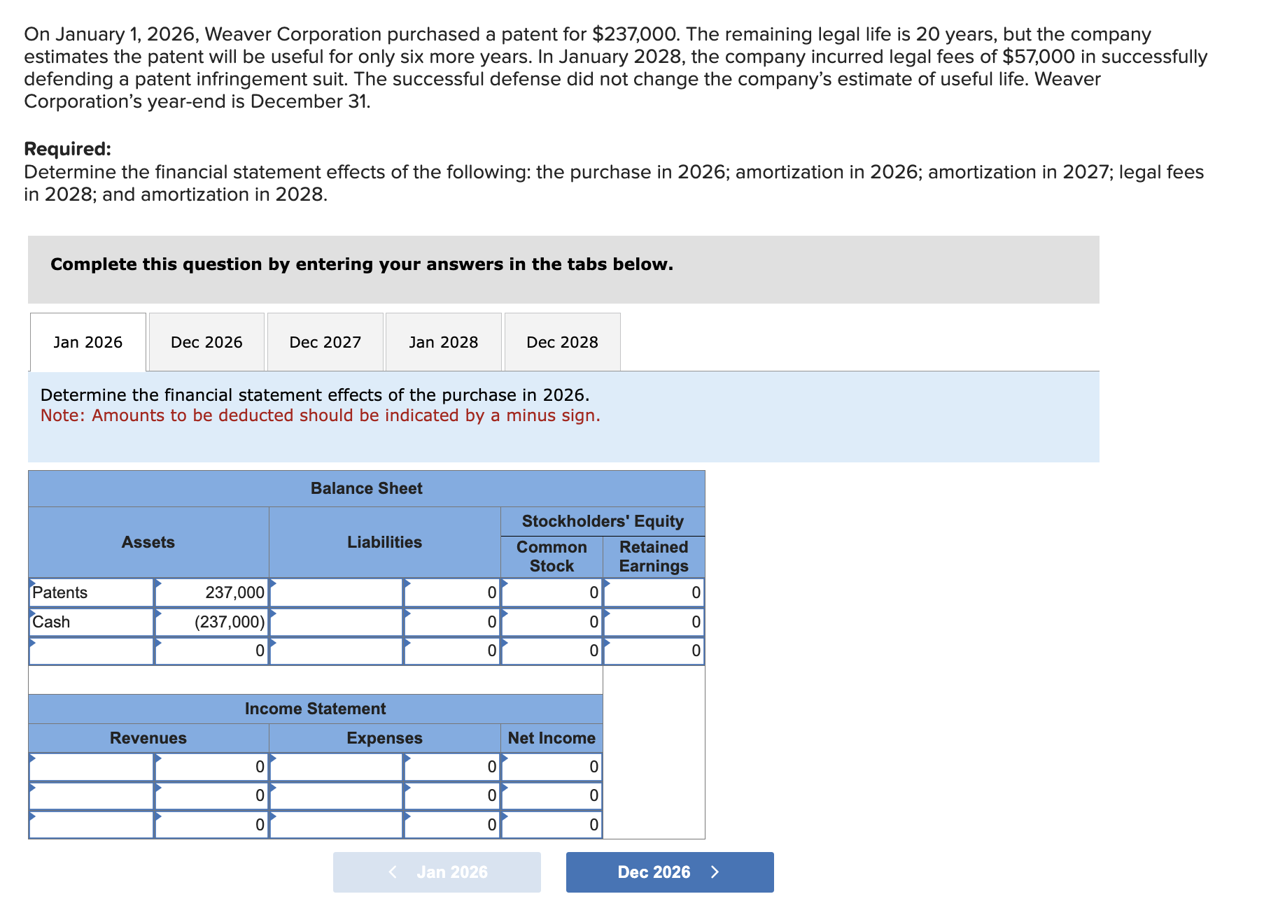 On January 1 , 2 0 2 6 , Weaver Corporation