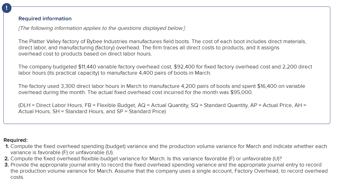 ! Required information [ T h e following