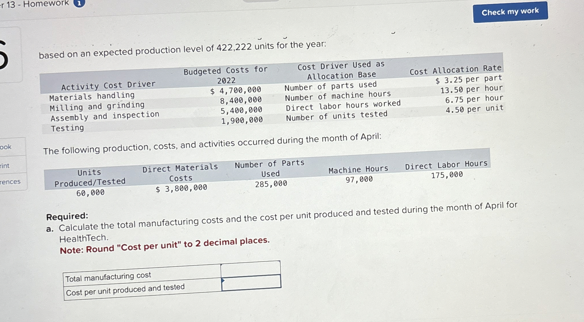 r 1 3 - Homework 1 based on an expected