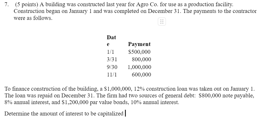 ( 5 points ) A building was constructed last year
