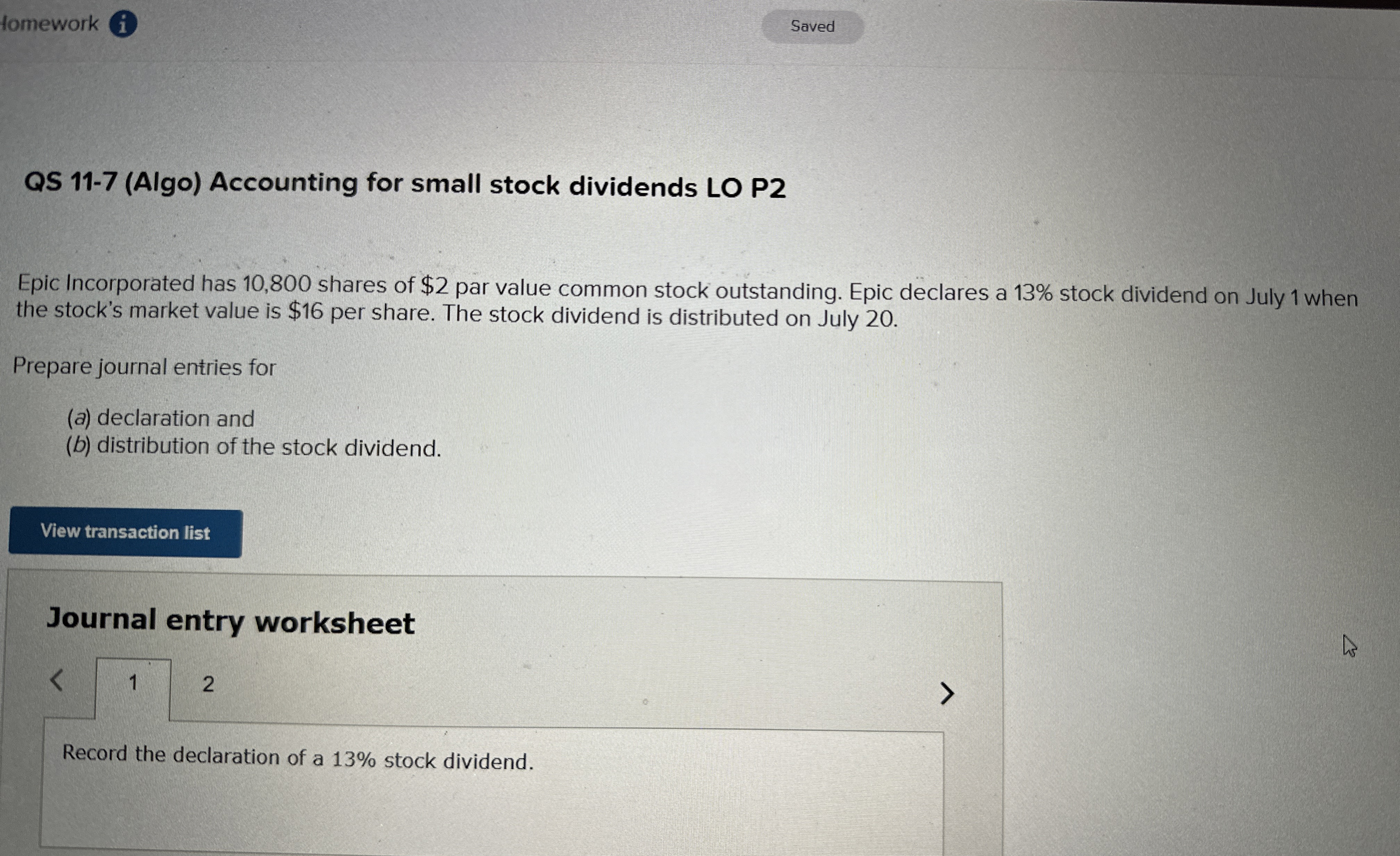 What are the journal entries?