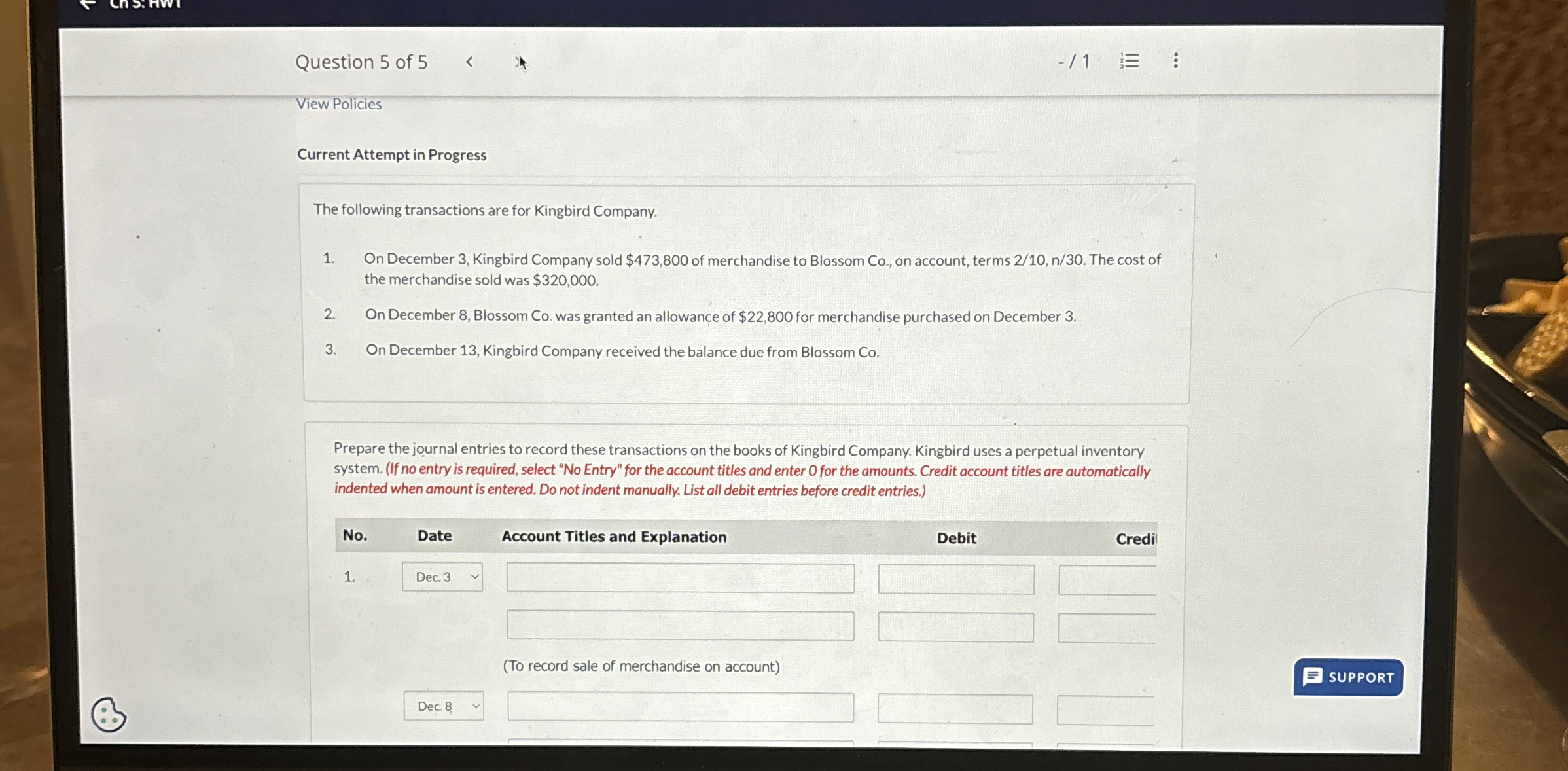 Current Attempt in Progress The following
