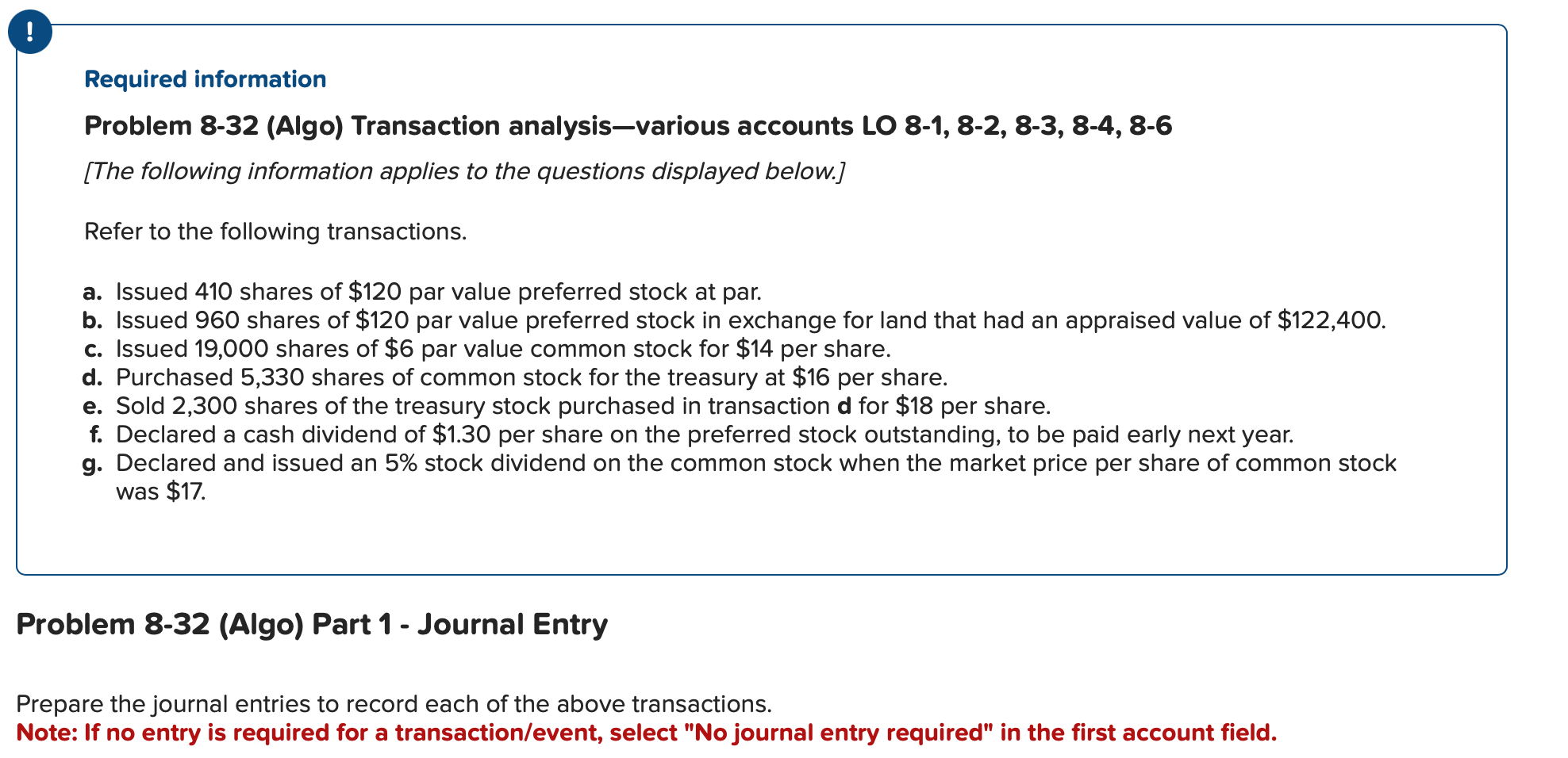 ! Required information Problem 8 - 3 2 ( Algo )