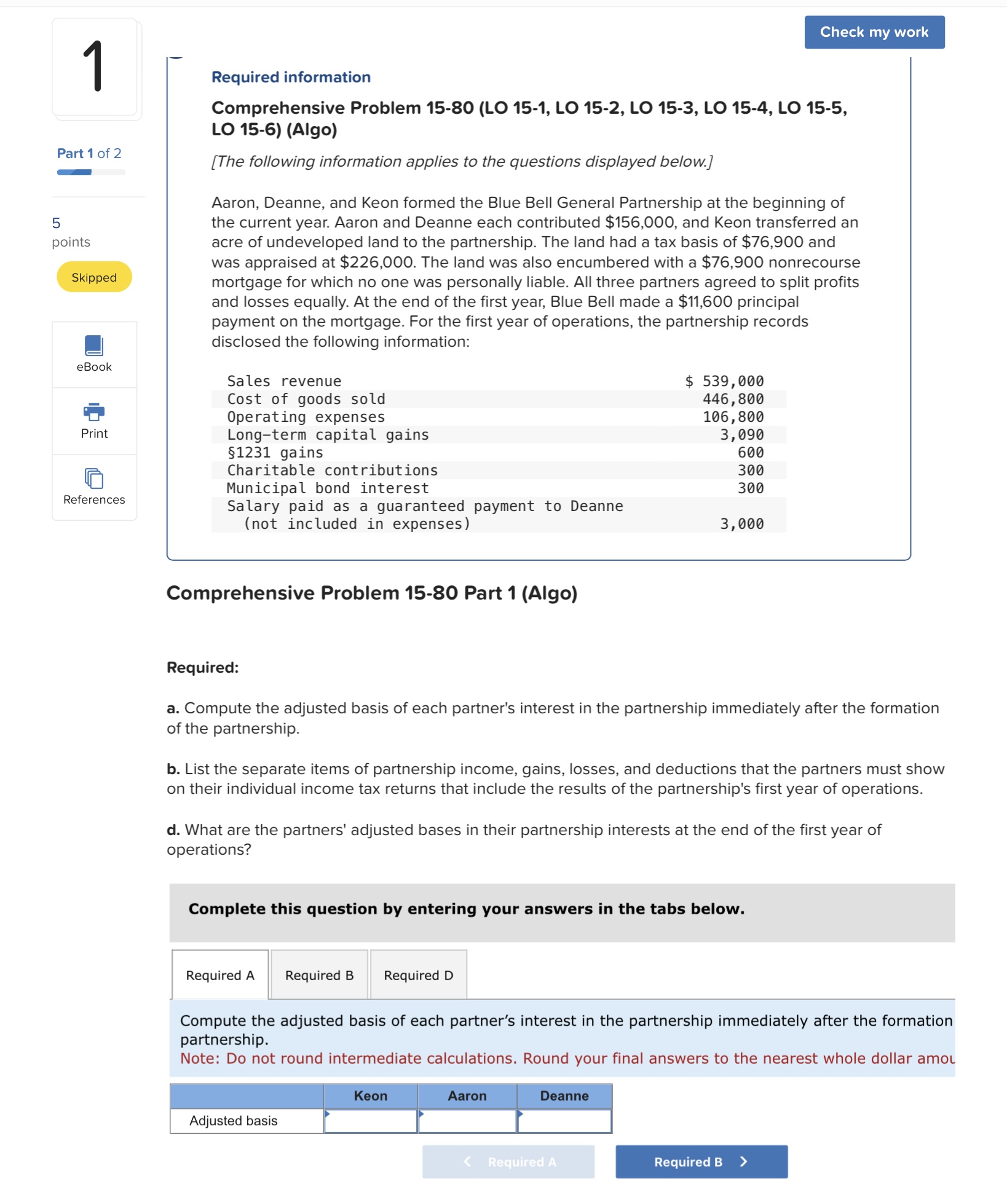 Required information Comprehensive Problem 1 5 -