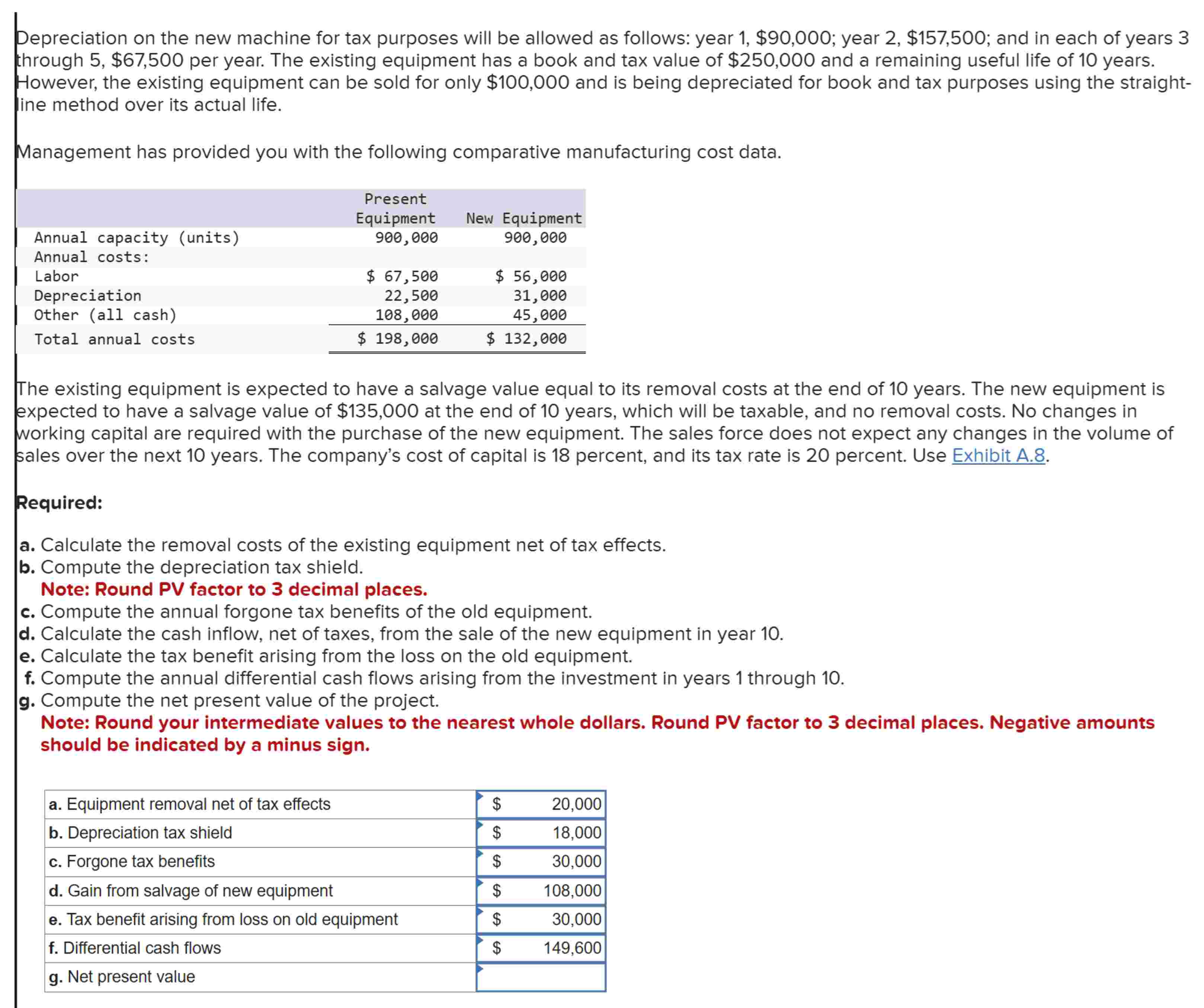 Problem A - 2 2 ( Static ) Compute Net Present
